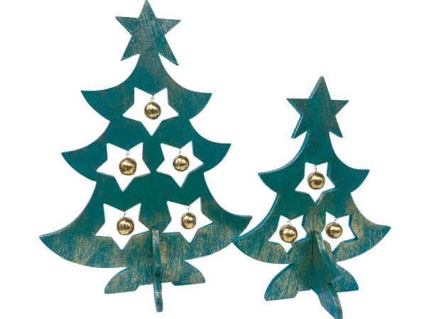 Wooden Christmas Tree with Star Hole