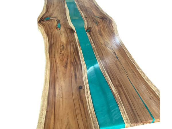 Wooden Green Resin Table River