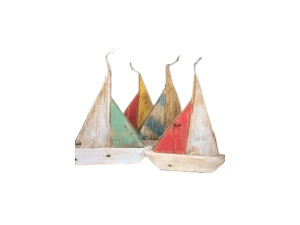 Wooden Mini Boat Decoration