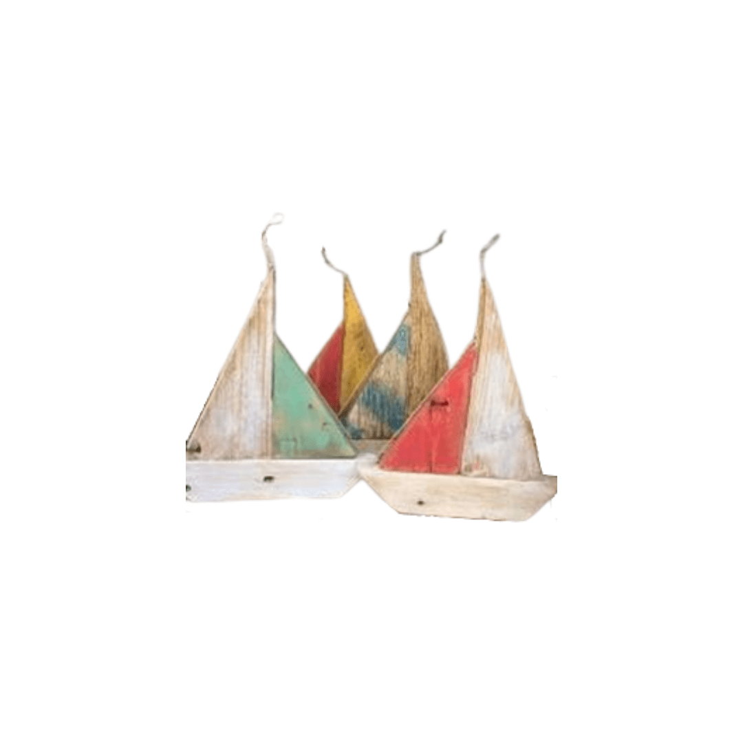 Wooden Mini Boat Decoration