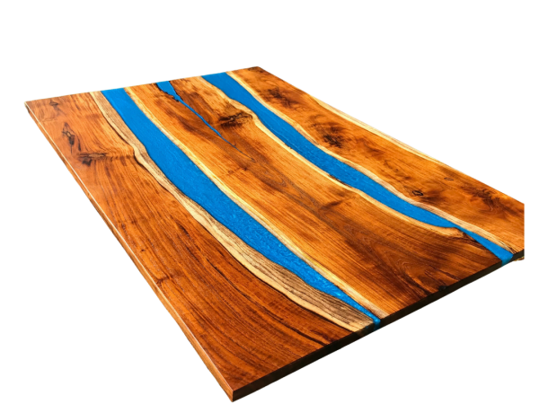 Wooden Resin Table Two Rivers