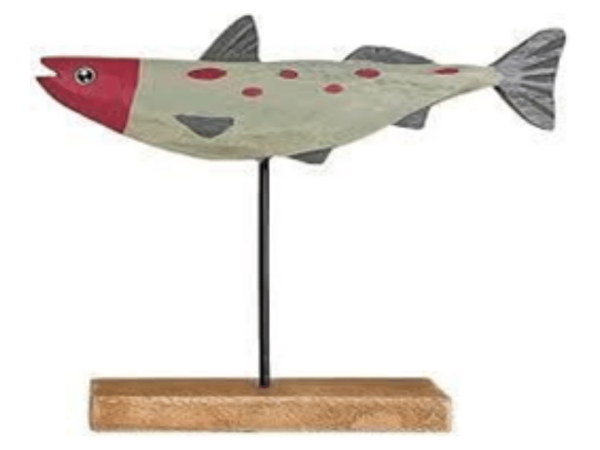 Wooden Salmon Decoration