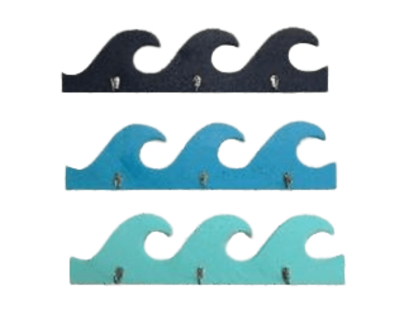 Wooden Wave Keychain