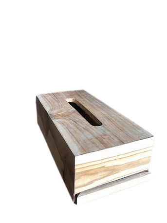 Wooden tissue box