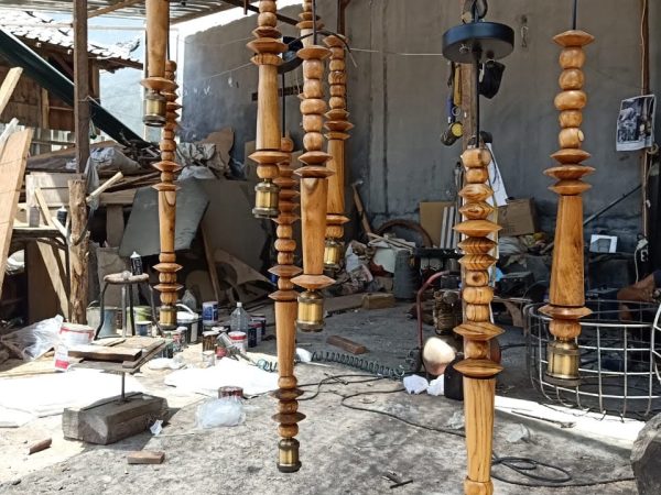 Hanging Wooden lamp