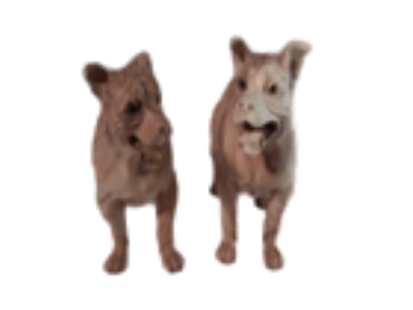 Wooden Bull Terrier Dog